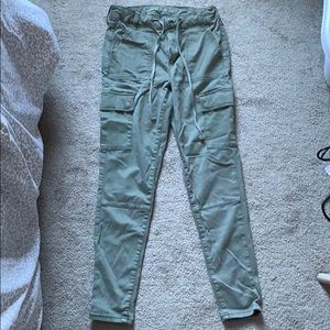 American Eagle army green denim/jegging cargo